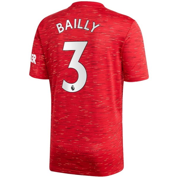 Trikot Manchester United NO.3 Bailly Heim 2020-21 Rote Fussballtrikots Günstig